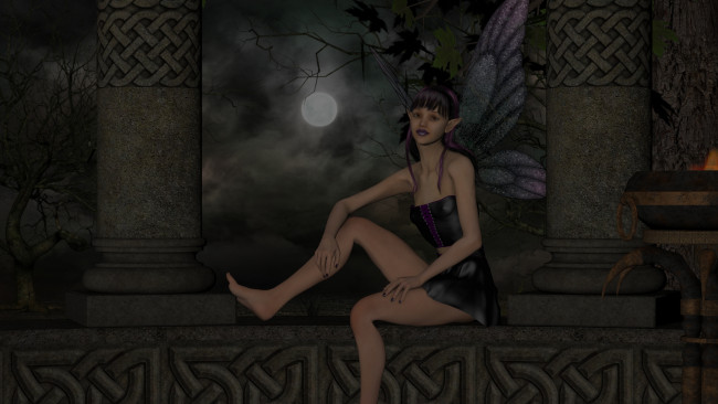 Обои картинки фото 3д графика, эльфы , elves, фон, взгляд, эльфийка