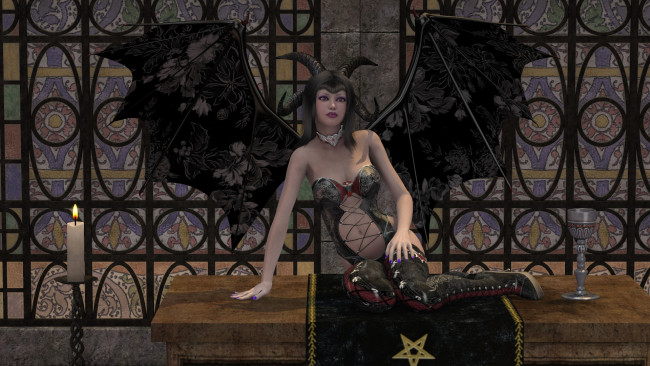 Обои картинки фото 3д графика, существа , creatures, фон, взгляд, девушка