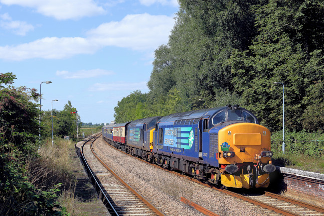 Обои картинки фото техника, поезда, локомотив, состав, рельсы