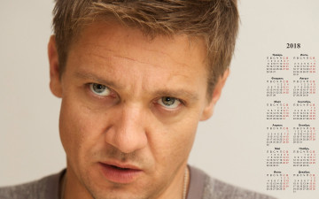 Картинка dzheremi+renner календари знаменитости мужчина актер взгляд лицо