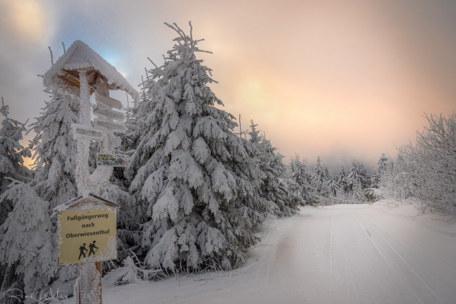 Обои картинки фото природа, зима, простор