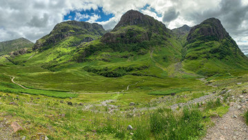 Картинка the+three+sisters+at+glencoe scotland природа горы the three sisters at glencoe