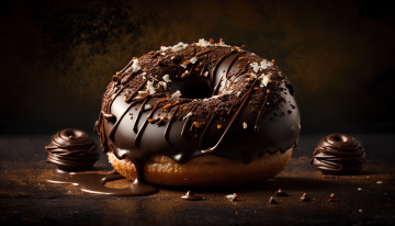 Картинка еда хлеб +выпечка пончик шоколадный