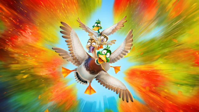 Обои картинки фото migration ,  2023 , мультфильмы, migration, миграция, мультфильм, фэнтези, персонажи, постер