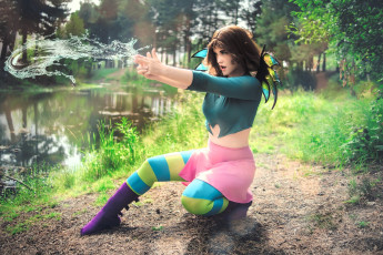 Картинка девушки -+креатив +косплей образ костюм фея вода озеро лес