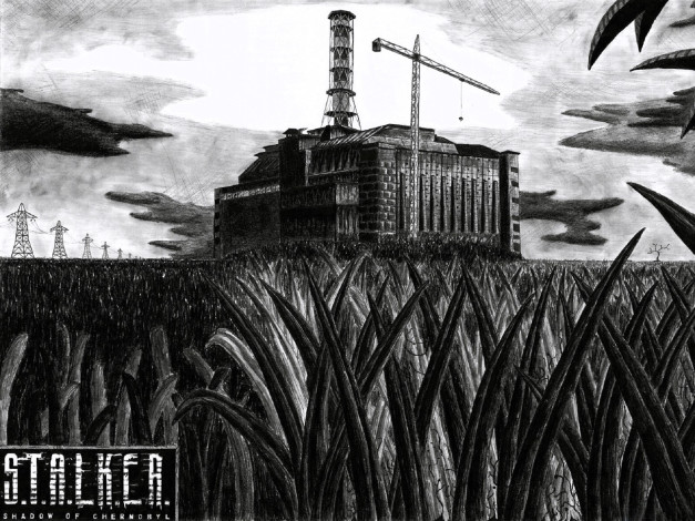 Обои картинки фото видео игры,  shadow of chernobyl, чернобыль, станция, кран, растения
