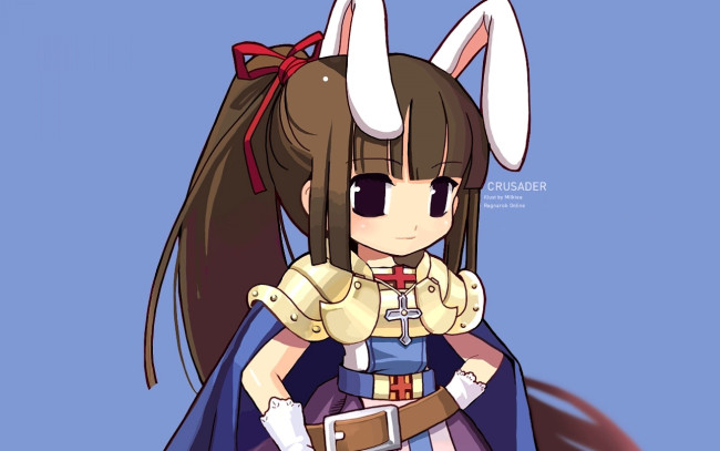 Обои картинки фото видео игры, ragnarok online, девочка, наряд, плащ, ушки