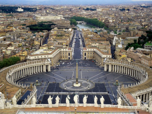 Картинка plaza san pietro vatican city города рим ватикан италия