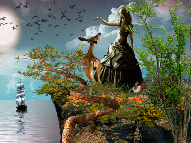 Обои картинки фото фэнтези, девушки