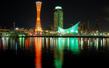 Картинка города огни ночного