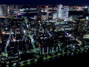 Картинка города огни ночного