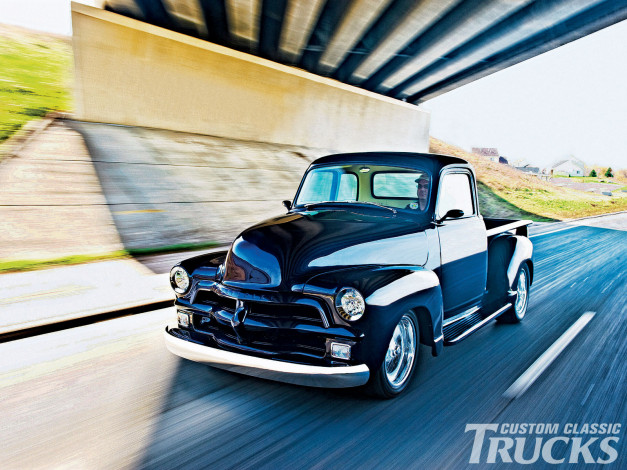 Обои картинки фото 1954, chevrolet, 3100, автомобили, custom, pick, up