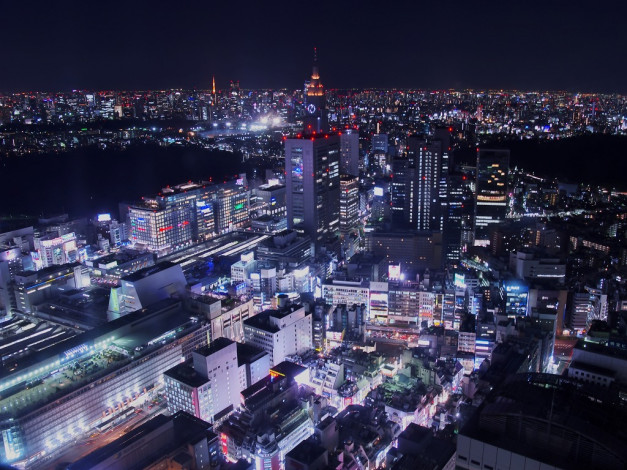 Обои картинки фото города, огни, ночного