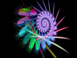 Картинка 3д графика fractal фракталы абстракция тёмный фон узор