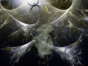 Картинка 3д графика horror ужас абстракция тёмный фон узор