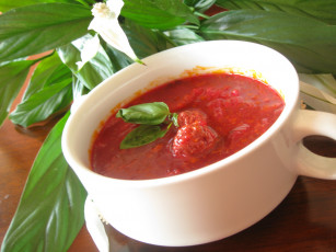 Картинка автор varvarra еда первые блюда базилик чашка густой суп