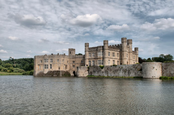 Картинка leeds castle kent england города дворцы замки крепости стены вода башни