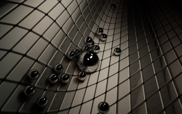 Картинка 3д графика шары клетка