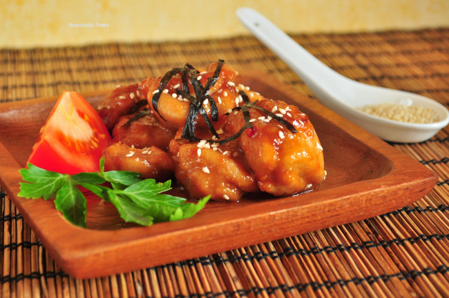 Обои картинки фото еда, вторые, блюда, курица, помидор, томаты