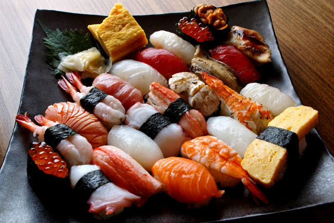 Обои картинки фото еда, рыба, морепродукты, суши, роллы