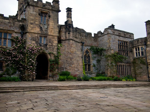 Картинка haddon hall англия города дворцы замки крепости дворец цветы