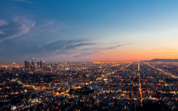 Картинка города огни ночного los angeles