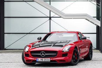 обоя 2013 mercedes-benz sls 63 amg gt, автомобили, mercedes-benz, красный