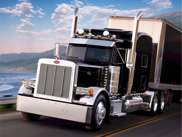 Обои картинки фото peterbilt 379, автомобили, peterbilt, седельные, тягачи, классические, грузовики, сша, motors, company