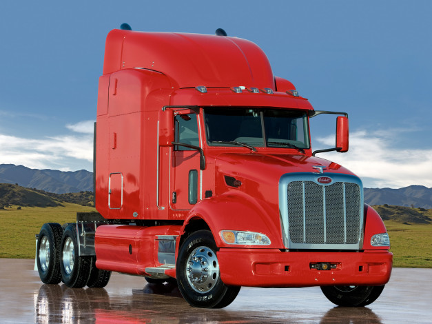 Обои картинки фото peterbilt 386, автомобили, peterbilt, сша, седельные, тягачи, motors, company, классические, грузовики
