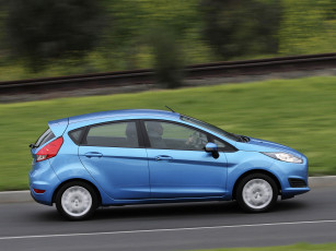 обоя автомобили, ford, 2013г, синий, au-spec, 5-door, s, fiesta