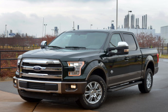 Картинка автомобили ford 2015г f-150 king ranch темный crew super