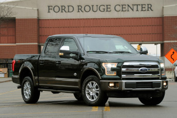 обоя автомобили, ford, super, crew, темный, ranch, 2015г, f-150, king