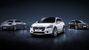 Картинка 2014+peugeot+508+rxh+hybrid4 автомобили peugeot серый белый черный трое