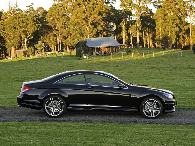 Обои картинки фото автомобили, mercedes-benz, c216, темный, au-spec, amg, cl, 63