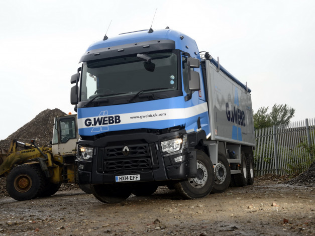 Обои картинки фото автомобили, renault trucks, renault, tipper, 8x4, c, 430, 2013г, uk-spec