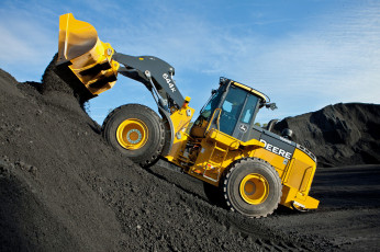 Картинка техника фронтальные+погрузчики john deere