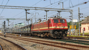 Картинка техника электровозы локомотив рельсы состав