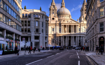 Картинка ludgate+hill st+pauls+cathedral города лондон+ великобритания st pauls cathedral ludgate hill