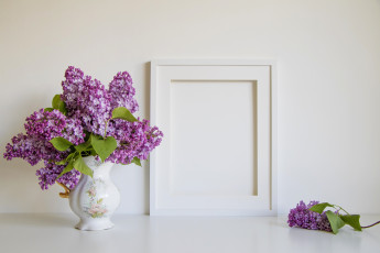 Картинка цветы сирень букет рамка
