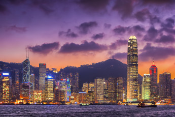 Картинка hong+kong города гонконг+ китай небоскребы панорама