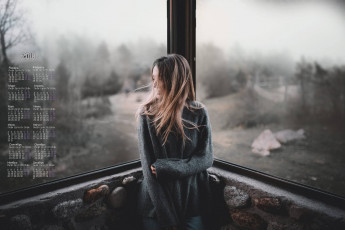 Картинка календари девушки профиль 2018 окно