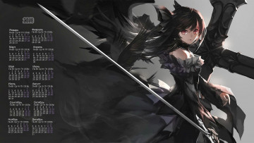 Картинка календари аниме взгляд девушка птица 2018 крест