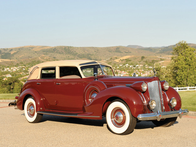 Обои картинки фото packard twelve collapsible touring  cabriolet by brunn 1938, автомобили, packard, авто