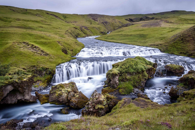 Обои картинки фото природа, водопады, водопад, поток, река