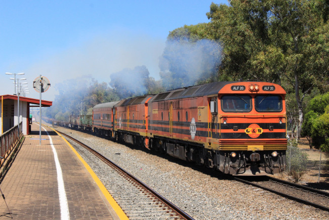 Обои картинки фото техника, поезда, локомотив, состав