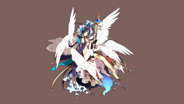 Картинка аниме ангелы +демоны фон взгляд девушка