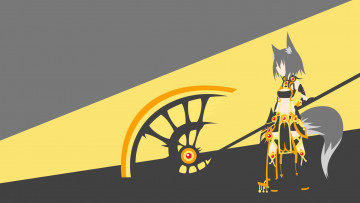 Картинка аниме животные +существа фон взгляд девушка