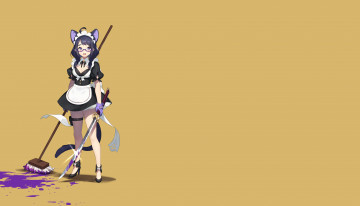 Картинка аниме оружие +техника +технологии девушка взгляд фон