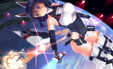 Картинка аниме оружие +техника +технологии etsunami kumita character tagme alice gear aegis