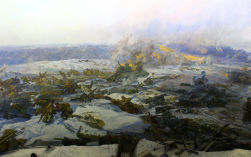 Картинка рисованное армия художники студии военных художников имени м б грекова разгром немецко-фашистских войск под сталинградом панорама